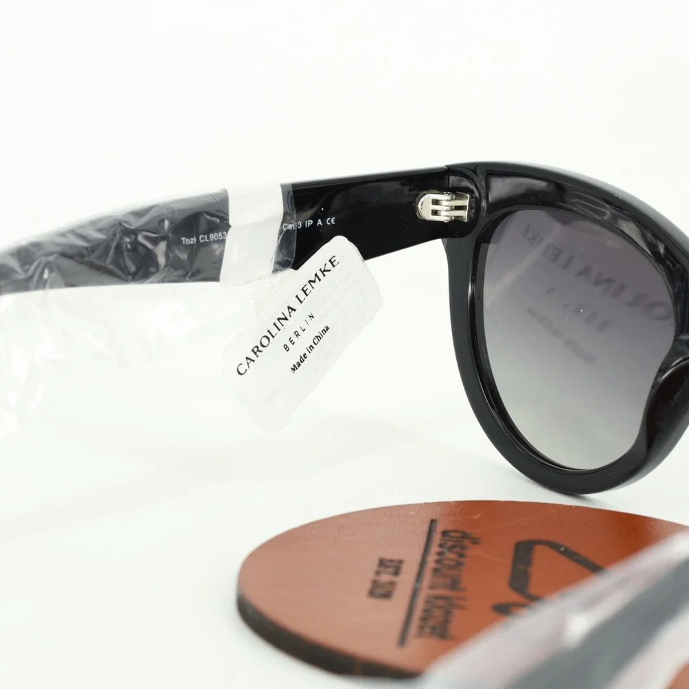 Carolina Lemke Berlin Tozi CL9053 Black Cat Eye Sunglasses  display picture 2